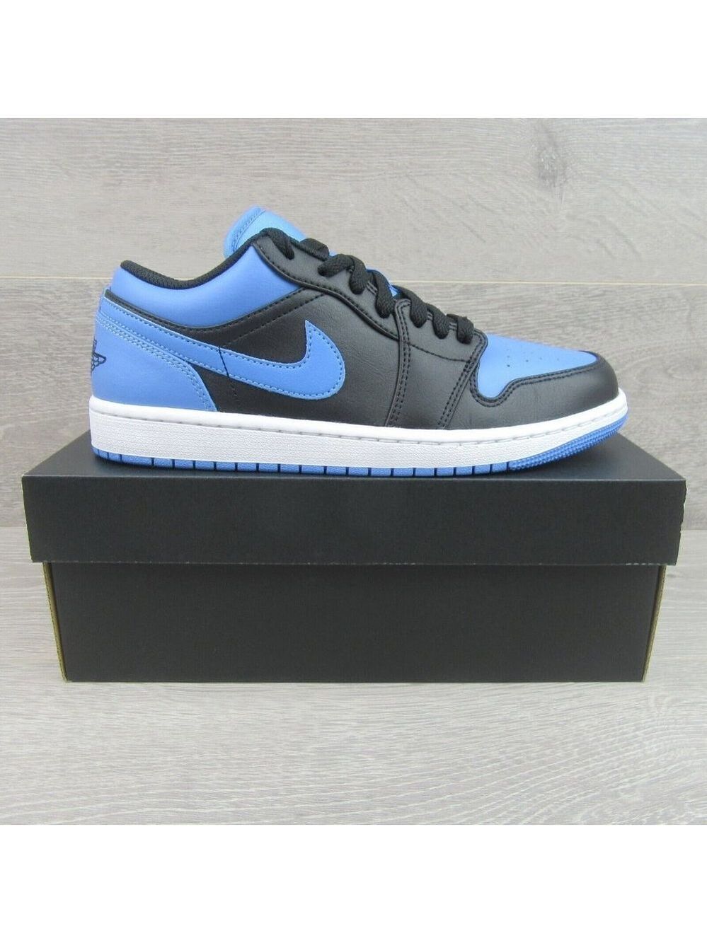 Air Jordan 1 Low University Blue Black Sneakers Mens Size 10.5 NEW - Picture 2 of 13